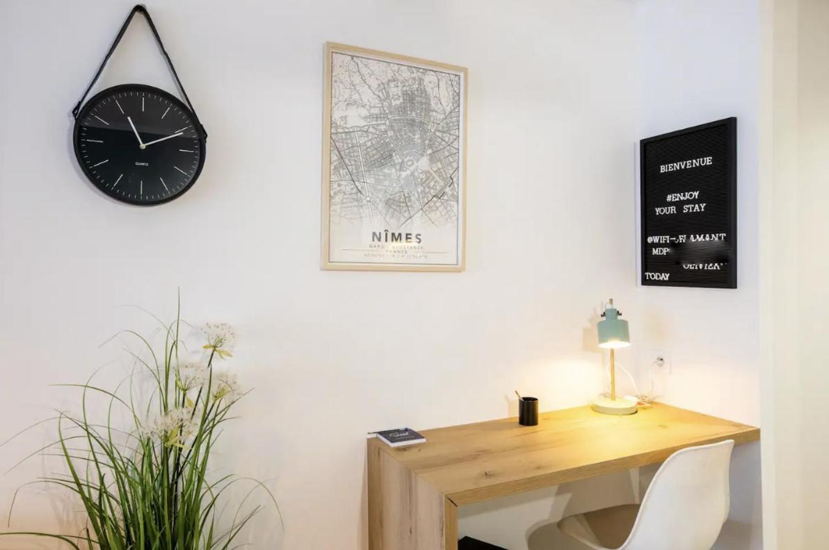 Studio Terrasse & Parking Gratuit En Residence 尼姆 外观 照片