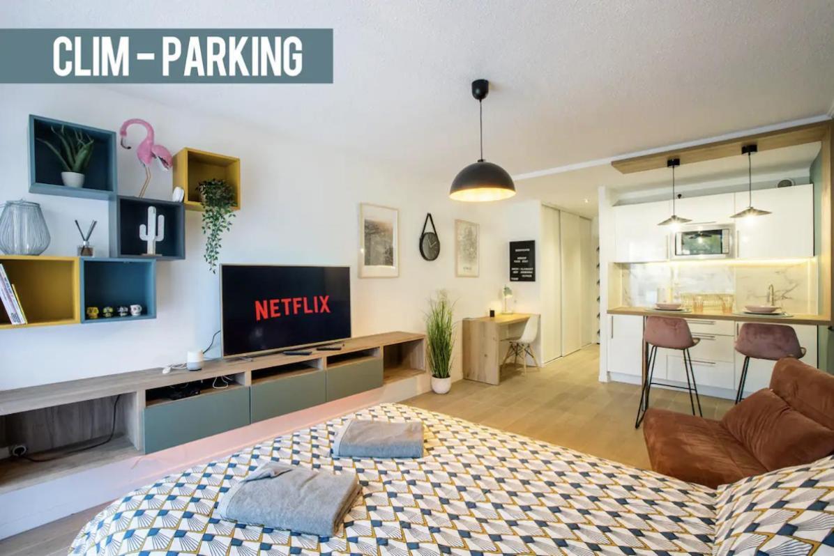Studio Terrasse & Parking Gratuit En Residence 尼姆 外观 照片